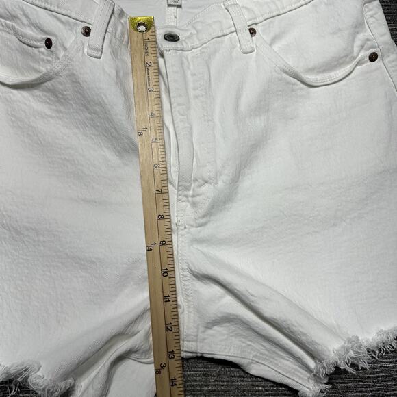 Abercrombie & Fitch Shorts Women's 32/14 White Dad Short High Rise Curve Love - Picture 4 of 9